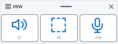 WaySpeak in compact view, a slim bar holding Read, Draw Box and Speak to Type.